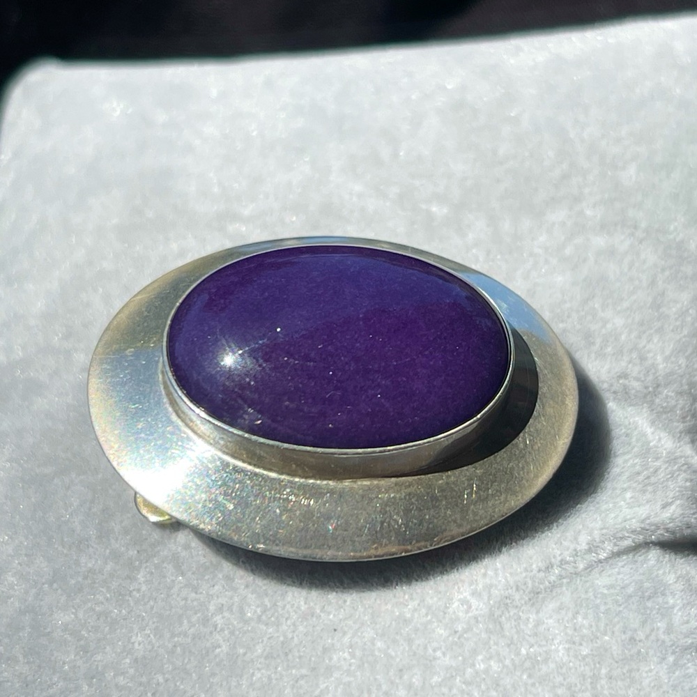 Vintage native American Sterling, silver Bolo tie Clip
